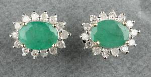 Par smaragd- og diamantørestikker 2