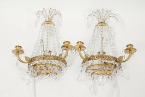 Vägglampetter ett par, Empire-stil, 1900-tal
