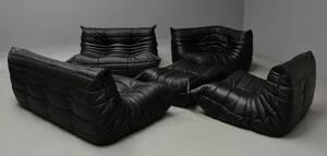 Michel Ducaroy. Lounge sofasæt, model Togo, sort læder 5 