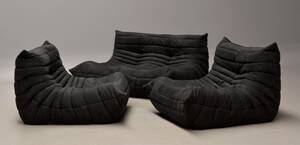 Michel Ducaroy. Lounge sofasæt, model Togo, sort stof 3