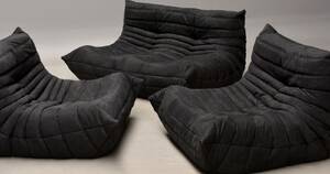 Michel Ducaroy. Lounge sofasæt, model Togo, sort stof 3 