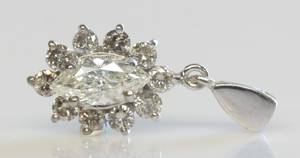 Diamantvedhæng, ca. 1.04 ct.