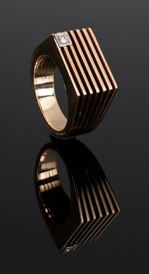 Brillantring - ca. 0.05 ct. - 13,2 gram