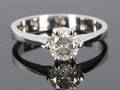 Solitaire diamantring, ca. 0.86 ct.