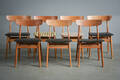 Dansk møbelproducent. 7 stole af teak  bøg, 1960erne 7