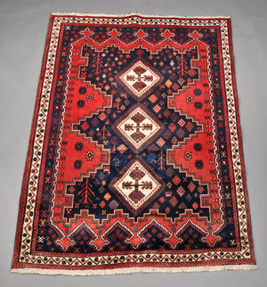 Persisk Afshar tæppe, 225 x 167 cm.