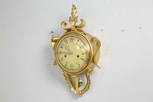 VÄGGPENDYL, bronserad samt förgylld