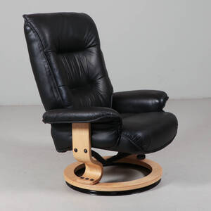 SNURRFÅTÖLJ, skinn, 2000-tal