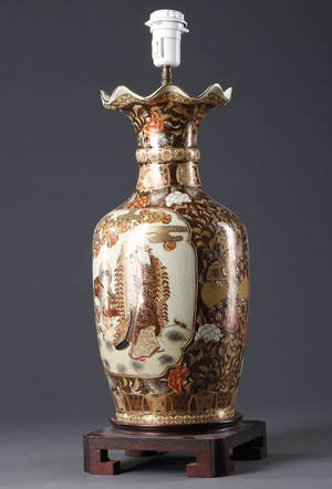 Bordlampe, kinesisk porcelæn