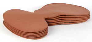 Seks overtræk til Arne Jacobsens stole 3101 myren, cognac læder 6  