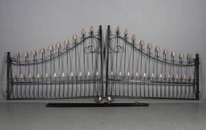 Dobbeltlåget smedejernsport med spir 4