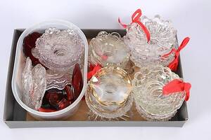 LJUSMANSCHETTER, glas, 1900-tal.