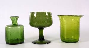GLASFÖREMÅL, 3 delar, glas, Erik Höglund, Boda.