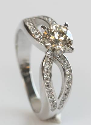 Brillantring, ca. 1.30 ct.
