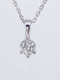Pendant in 9k  with a brilliant cut diamond 0.25 ct