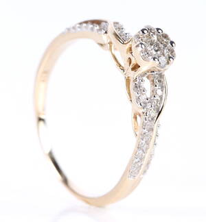 Brillantring fra by Frisenholm, 9 kt guld, 0.33 ct