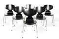 Arne Jacobsen, seks Myren spisestole 6