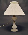 Bordlampe af opalineglas