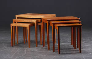 Haslev Møbelfabrik. Indskudsborde, teak 33