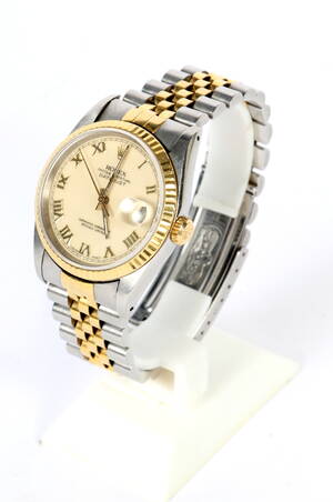 Rolex Datejust. Herreur i 18 kt. guld og stål med hvid skive, ca. 1989  Denne vare er sat til omsalg under nyt varenummer 4714069