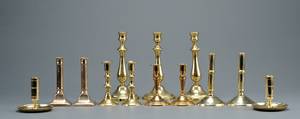 Samling messingstager. 1800-tallet. 13