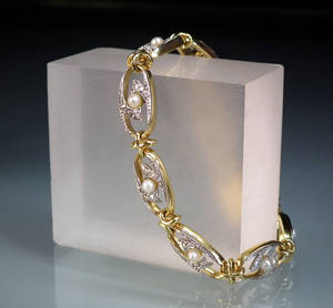 Armband im Stil des Art Déco ca. 0.60 ct.