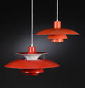Poul Henningsen. PH5 og PH43 pendler med skærme af lakeret metal 2