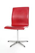 Arne Jacobsen. Oxford kontorstol. Rød læder. 