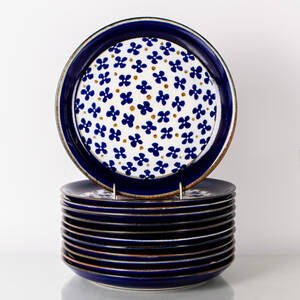 CARL-HARRY STÅLHANE, 12 st mattallrikar, stengods, Designhuset, 1900-talets andra hälft