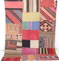 Orientmatta, flatvävd, Patchwork, 169x127 cm