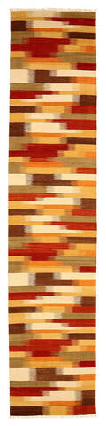 Moderne Kelim løber 396 x 80 cm