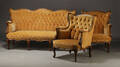 Tre-pers. sofa samt par lænestole, rococoform 3 Denne vare er sat til omsalg under nyt varenummer 4127463