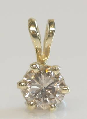 Brillantvedhæng, ca. 0.34 ct.