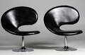 Lounge stole, sort skind