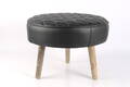 Ottomanskammel, sort læder.