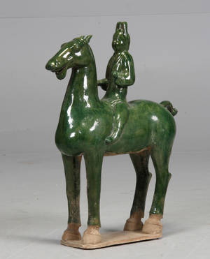 Kinesisk terracotta figur i form af hest
