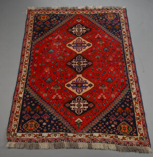 Persisk Shiraz tæppe, 216 x 159 cm