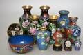 12 delar Cloisonné Kina 1900 tal