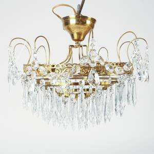 TAKLAMPA med prismor, diameter40cm, ca h35cm