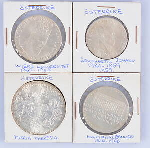 MYNT, Österrike, 4 st. silver.