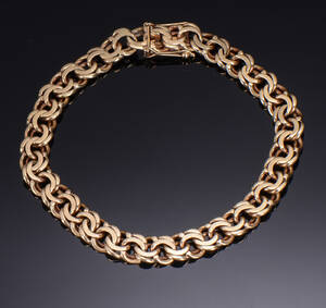 Armbånd 14 kt guld, vægt ca. 13 gram