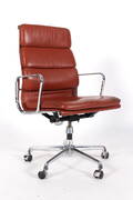 Charles Eames. Kontorstol EA 219, cognacbrunt læder.