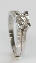 Brillantring, ca. 0.98 ct.