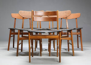 Samling stole af teak 6