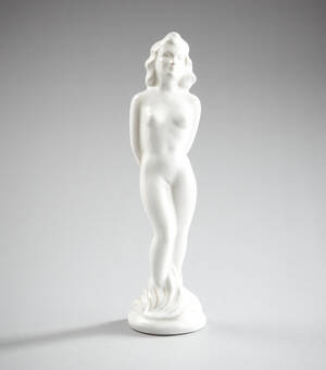 Figurin i glaserat lergods