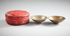 Lackask skålar Kina