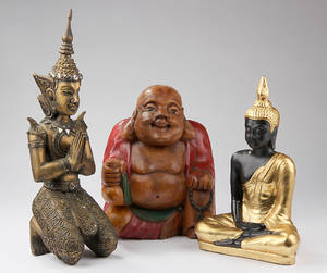 Tre Buddhafigurer. 1900-tallets slutning. 3