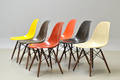 Charles Eames 1907 - 1978. Sæt på seks skalstole, multicolor, model DSW 6