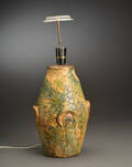 Kähler. Stor vase bordlampe af lertøj 