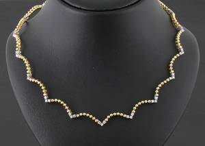 Diamond necklace in 18K gold approx. 1.11ct.